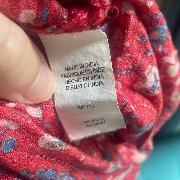 Lucky Brand Red Ruffled Blouse - Picture 4 of 4